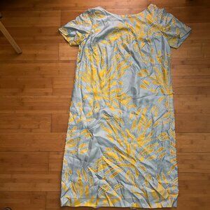 Vintage Jeana Imports Blue Silk Beaded Dress Size S/M